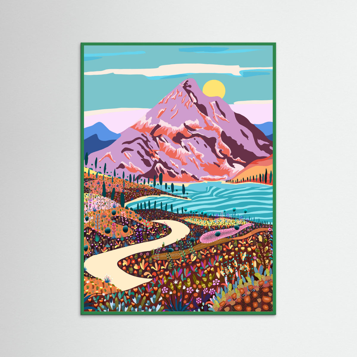 Green Wood Alice In Wonder Valley Poster