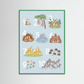 Green Wood Animal Alphabet Chart