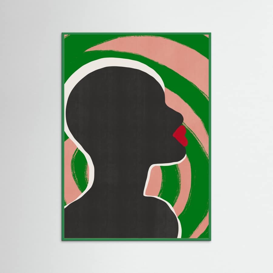 Anonymous Portrait In Green Spiral Poster – poster and art print