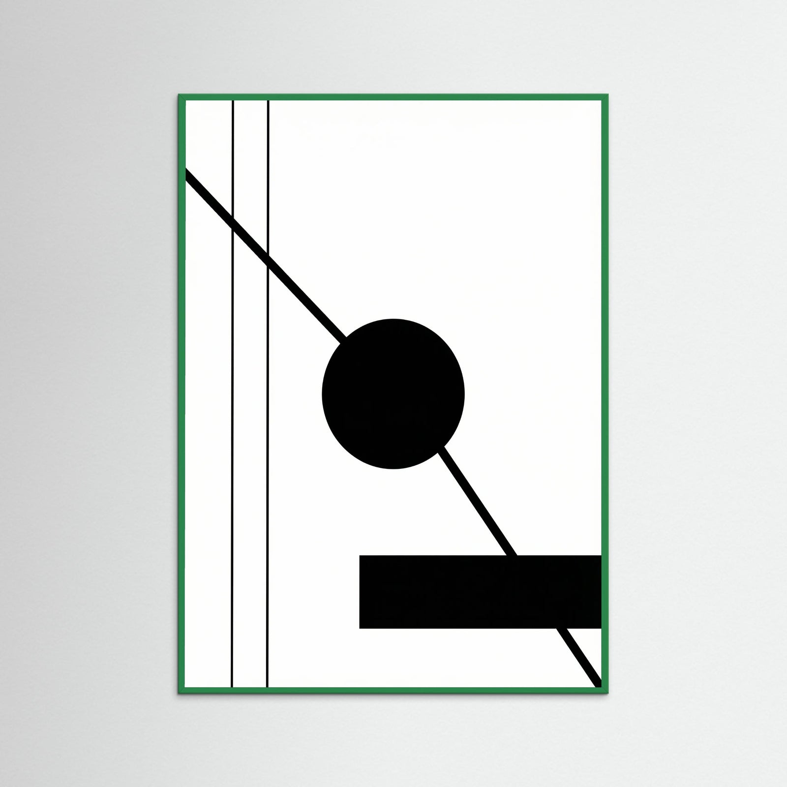 Green Wood Art Print Beige