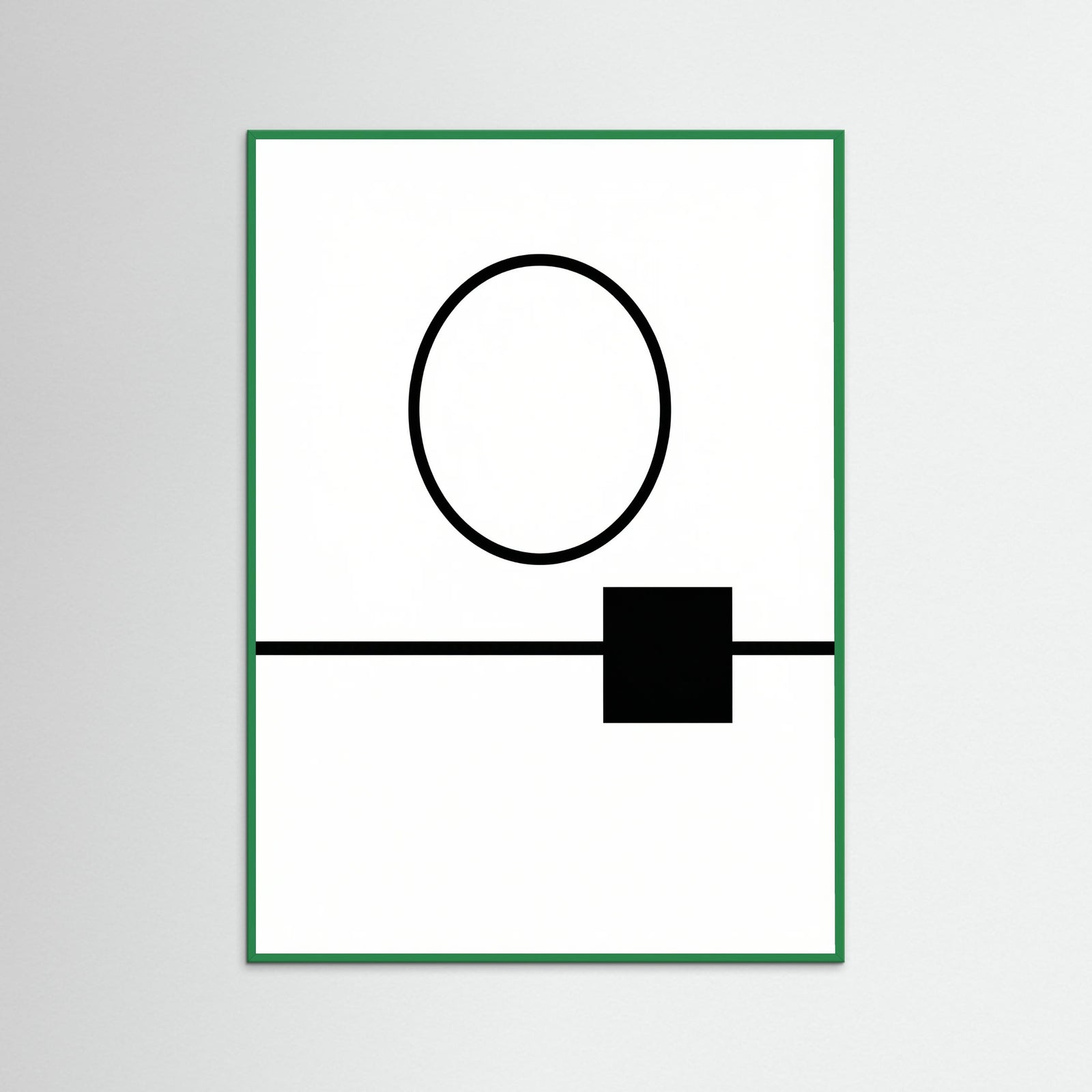 Green Wood Art Print Beige