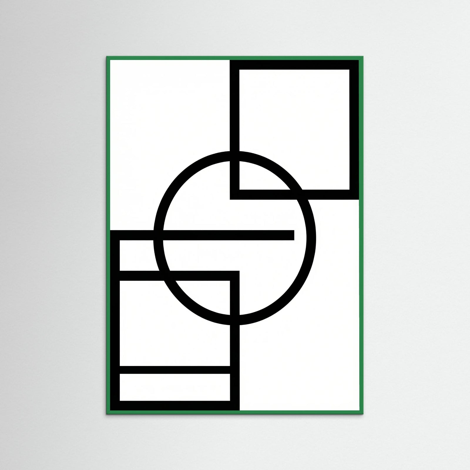 Green Wood Art Print Beige