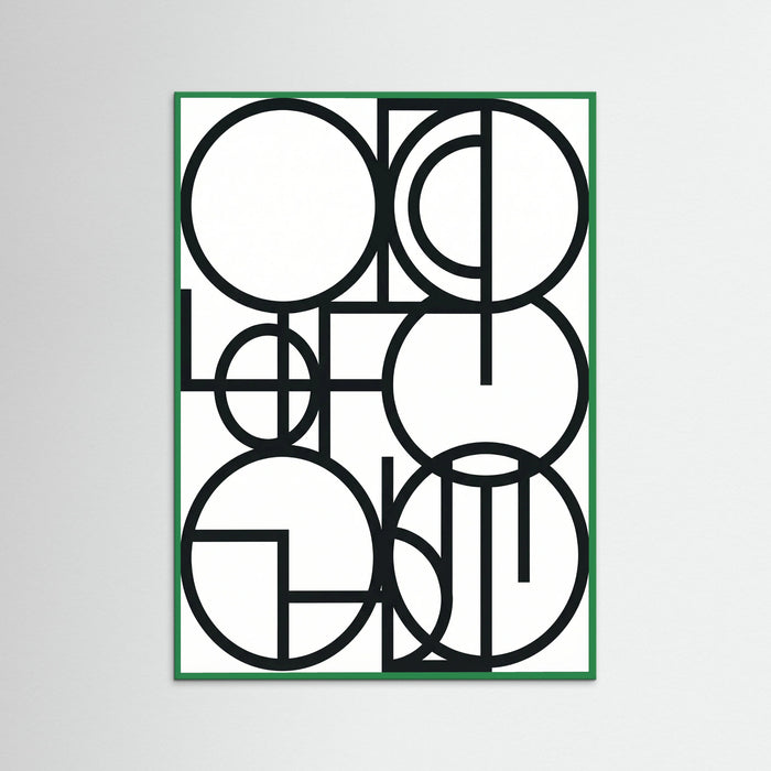 Green Wood Art Print Beige