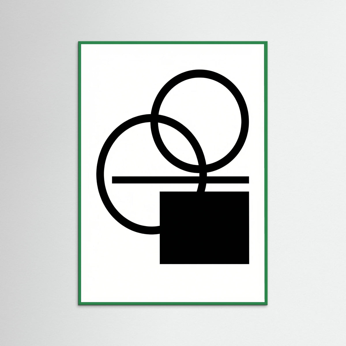 Green Wood Art Print Beige