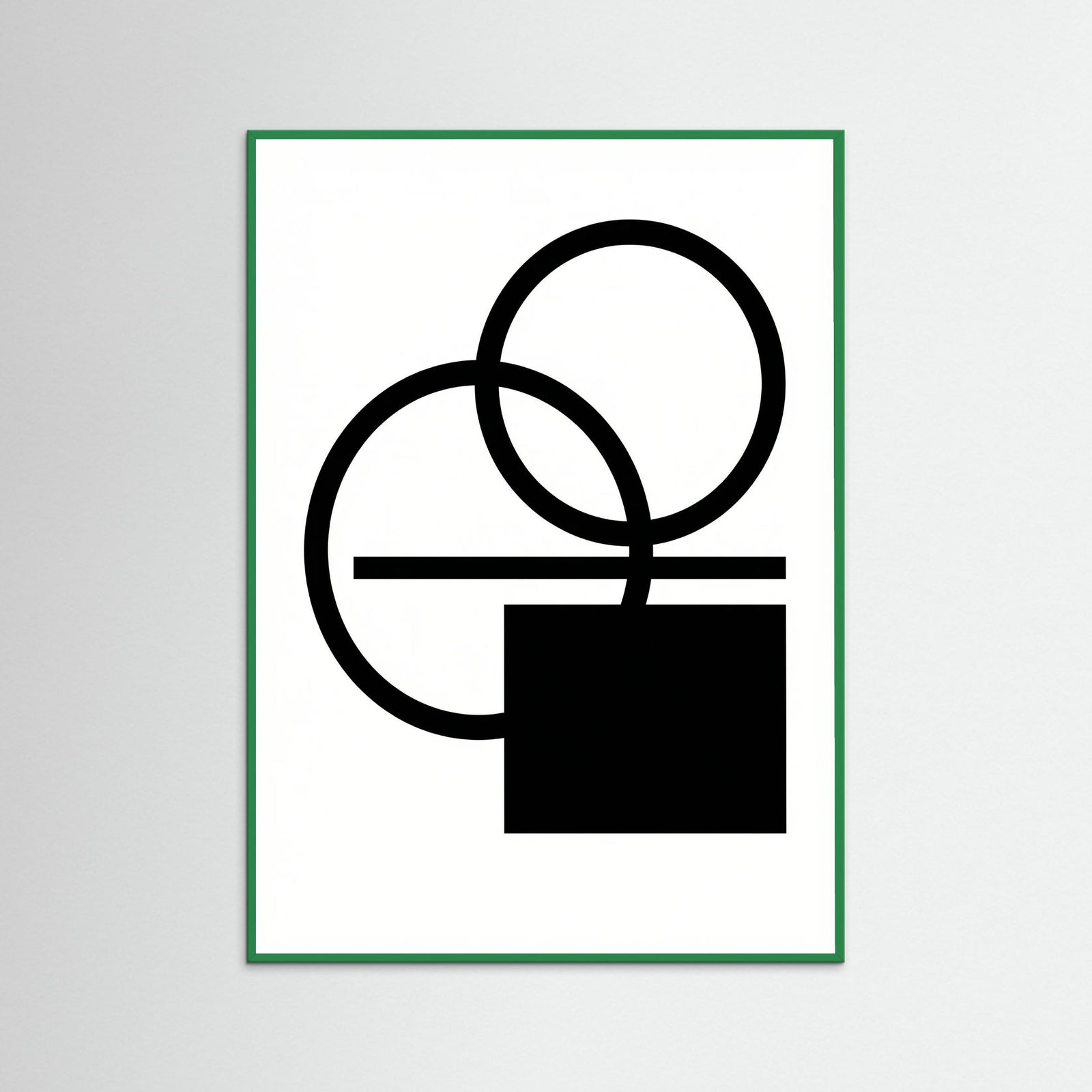 Green Wood Art Print Beige