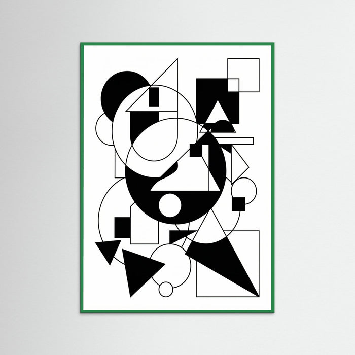 Green Wood Art Print Beige