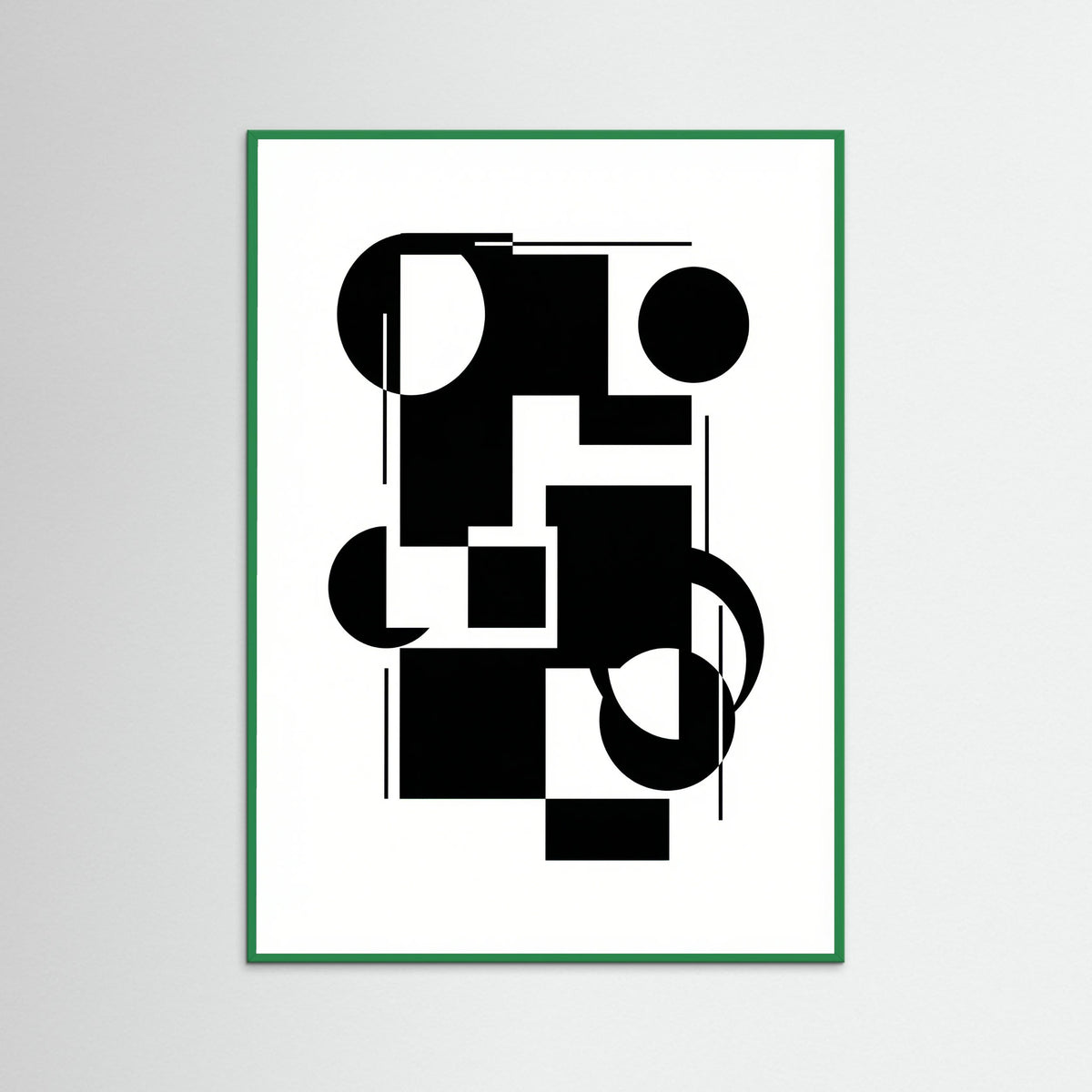Green Wood Art Print Beige