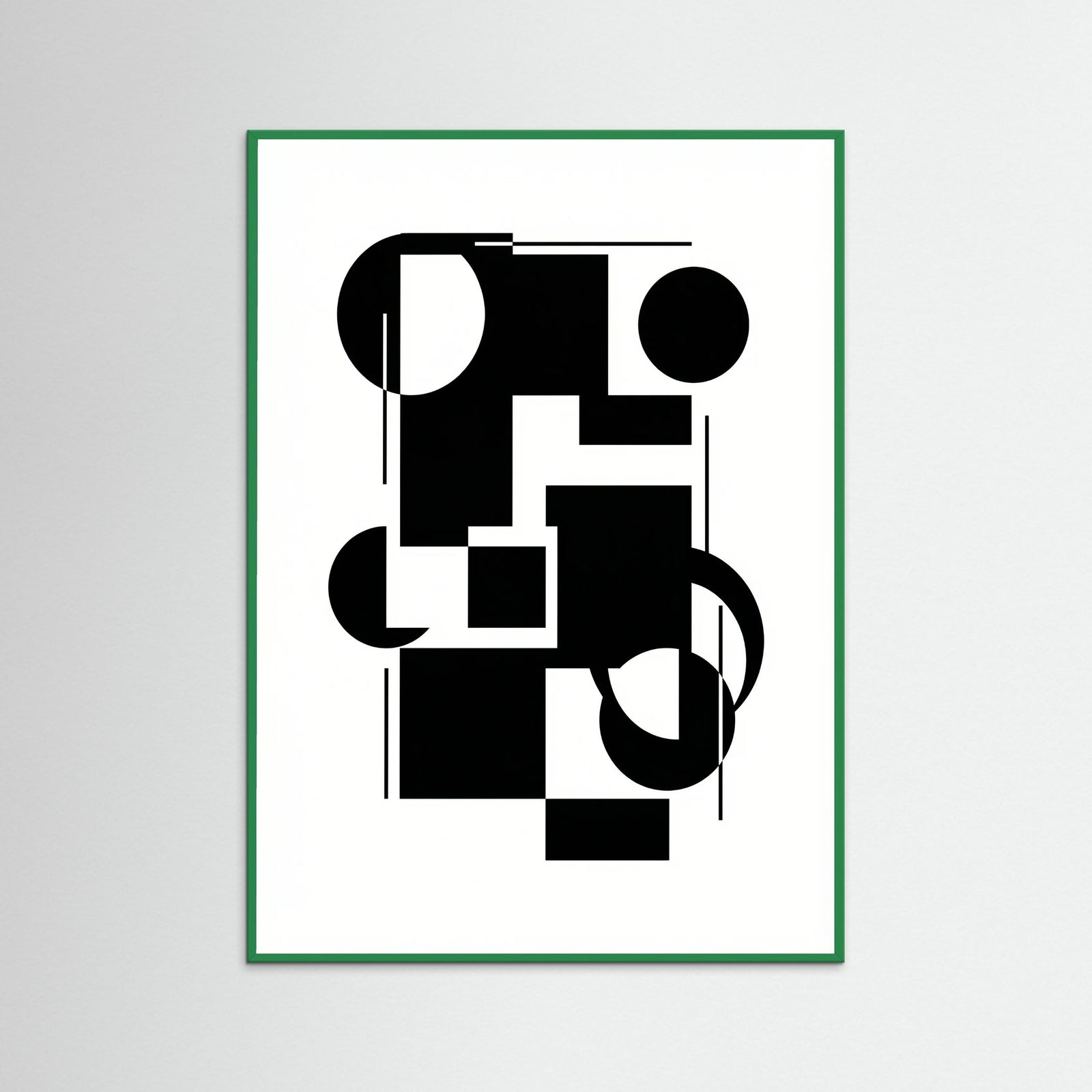 Green Wood Art Print Beige