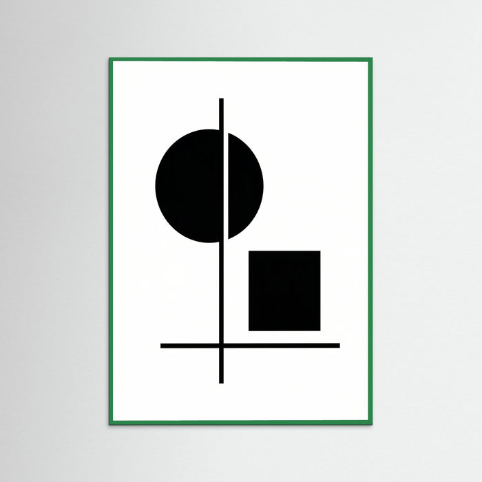 Green Wood Art Print Beige