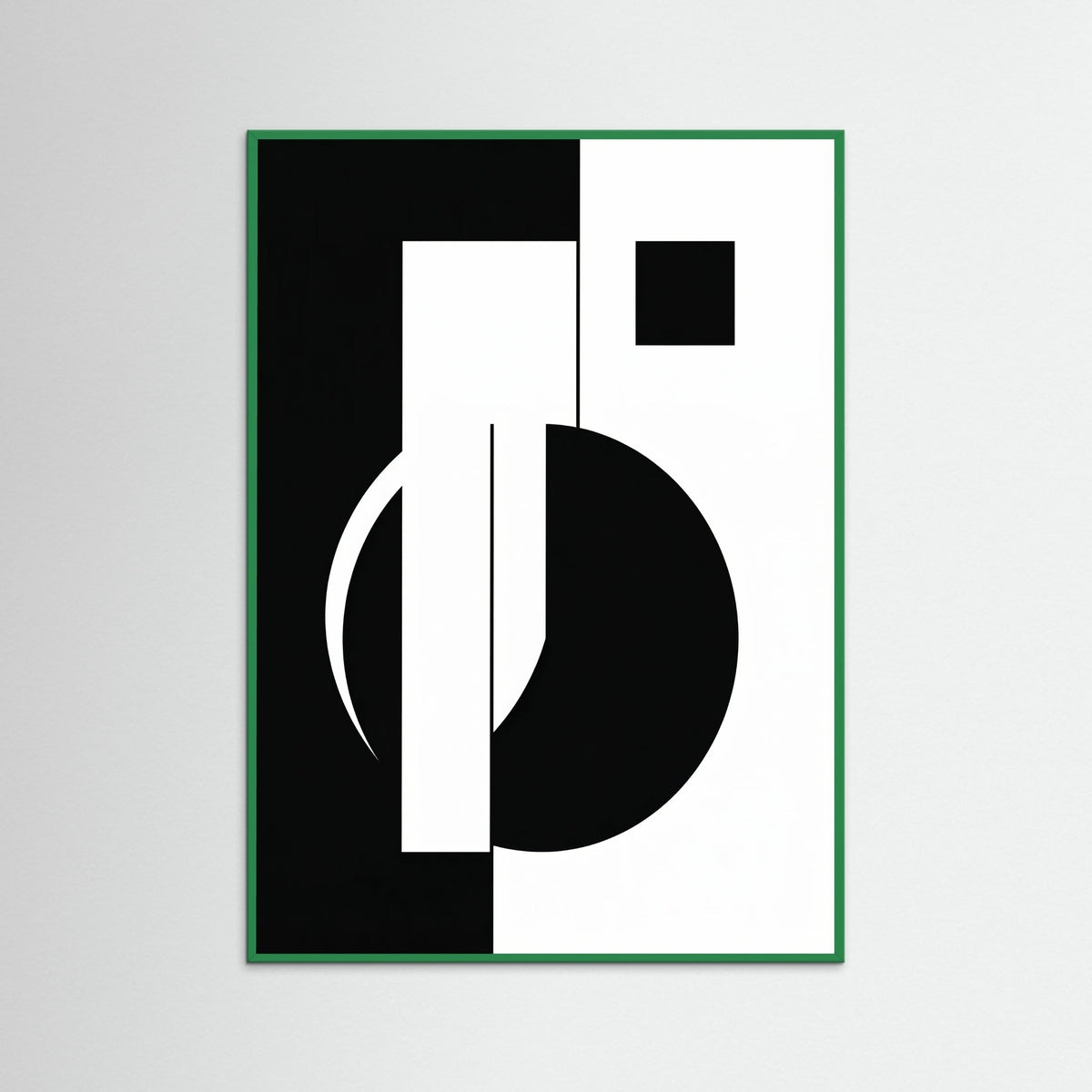 Green Wood Art Print Beige