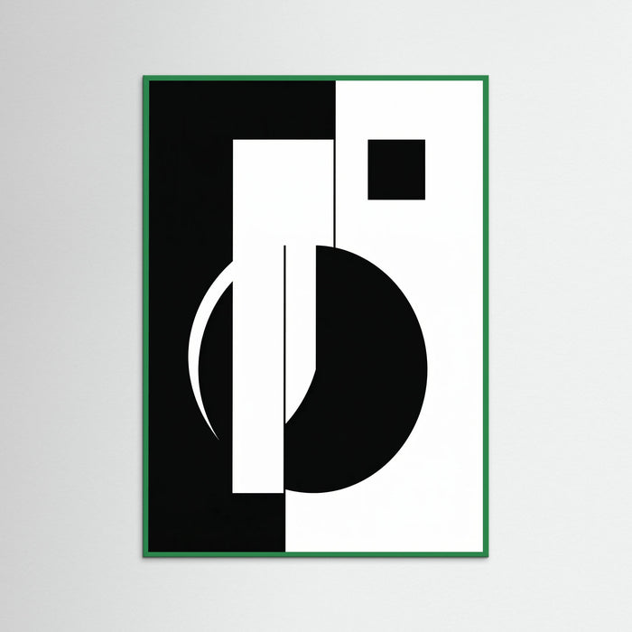 Green Wood Art Print Beige