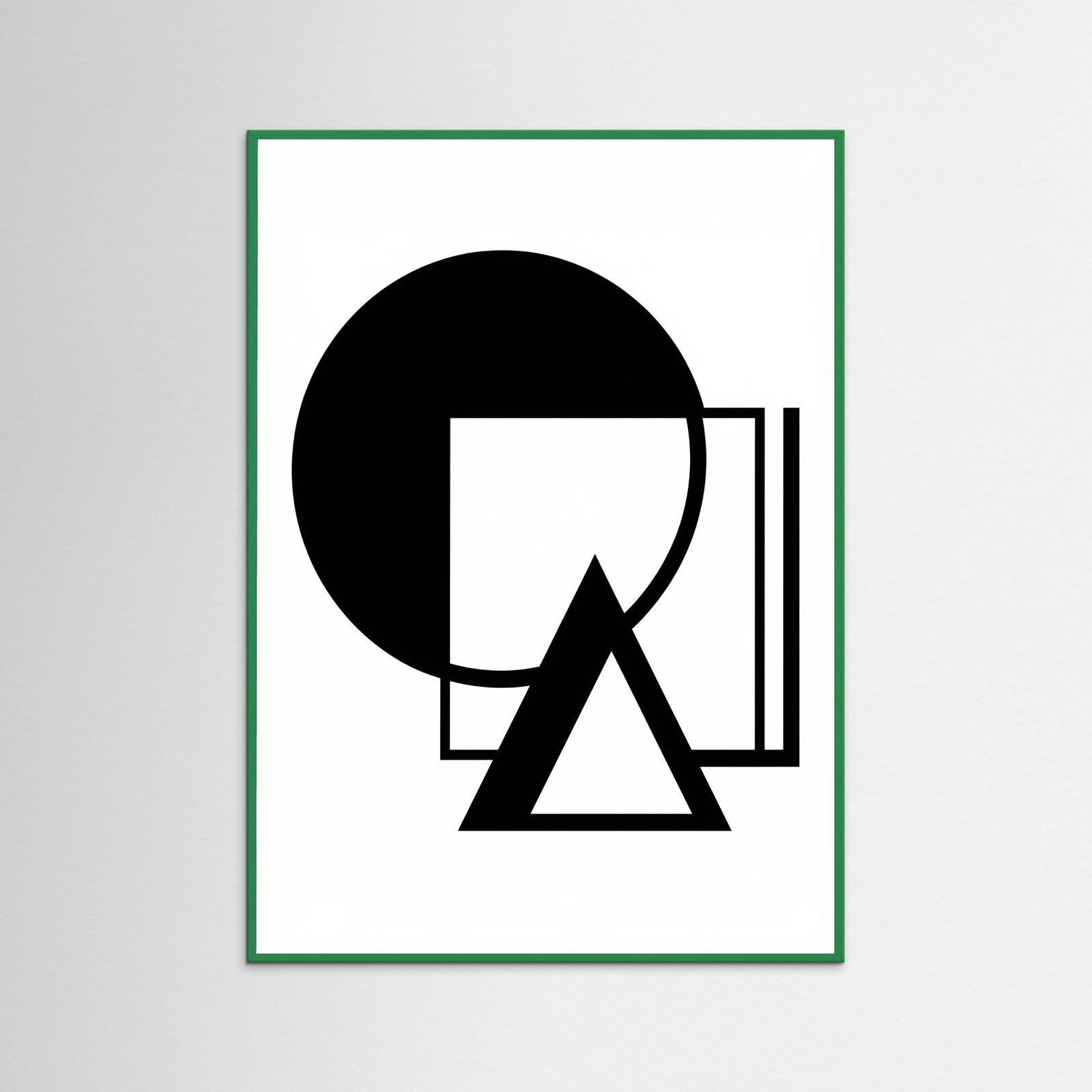 Green Wood Art Print Beige