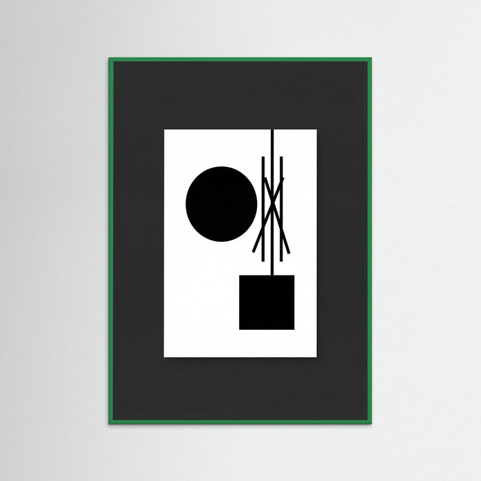 Green Wood Art Print Beige