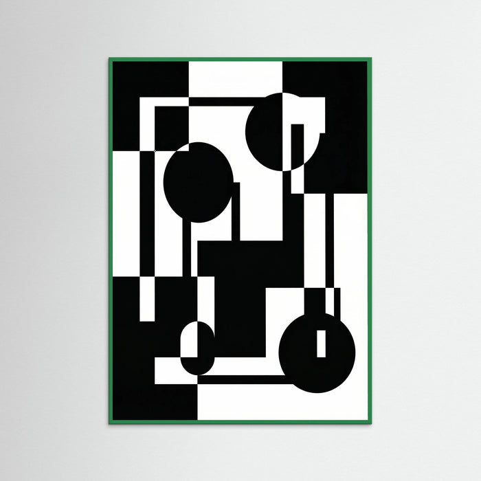 Green Wood Art Print Beige