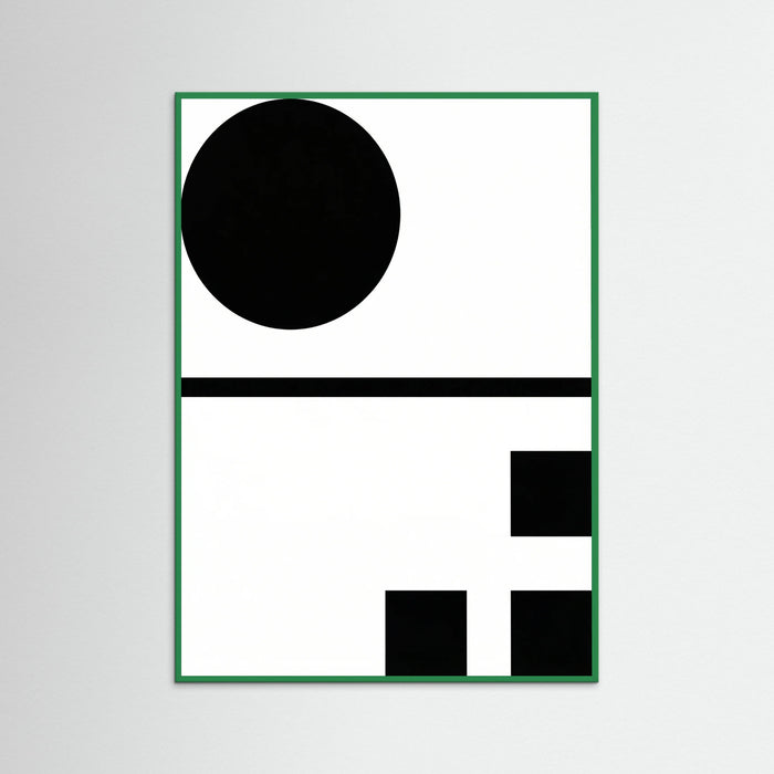 Green Wood Art Print Beige