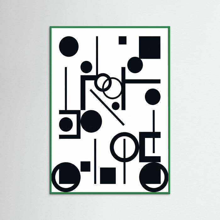 Green Wood Art Print Beige