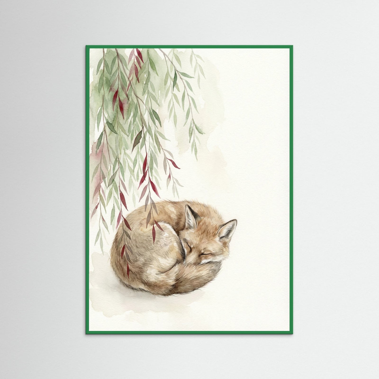 Green Wood Autumn Branch Serenity