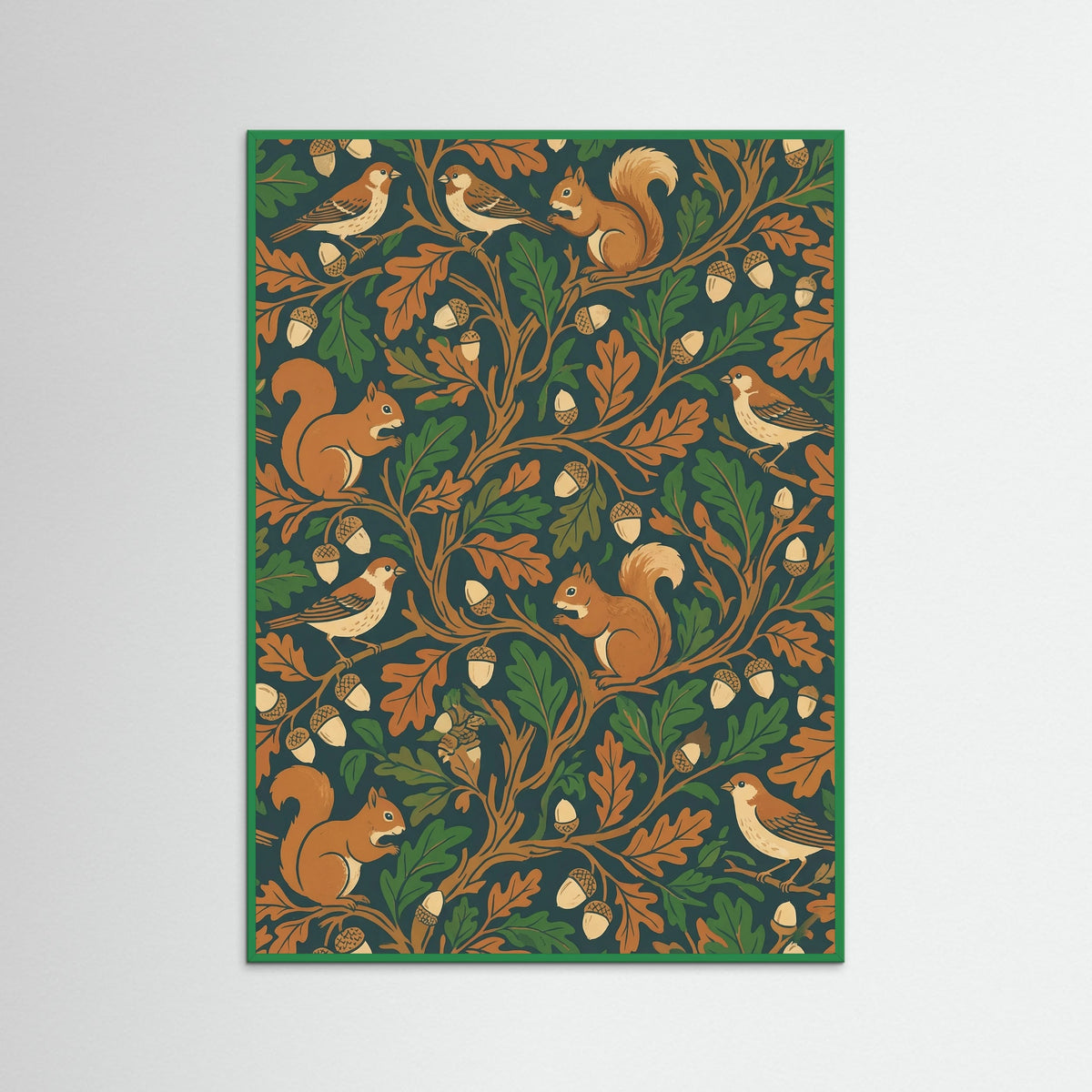 Green Wood Avian Berry Tapestry
