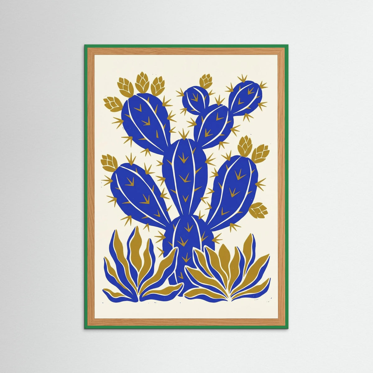 Green Wood Azure Ochre Blooms