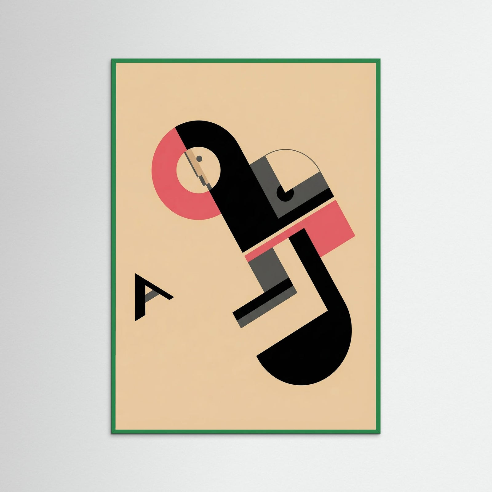 Green Wood Bauhaus Geometric Display