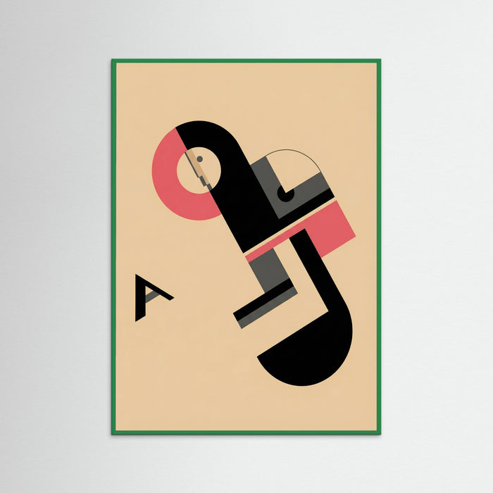 Green Wood Bauhaus Geometric Display