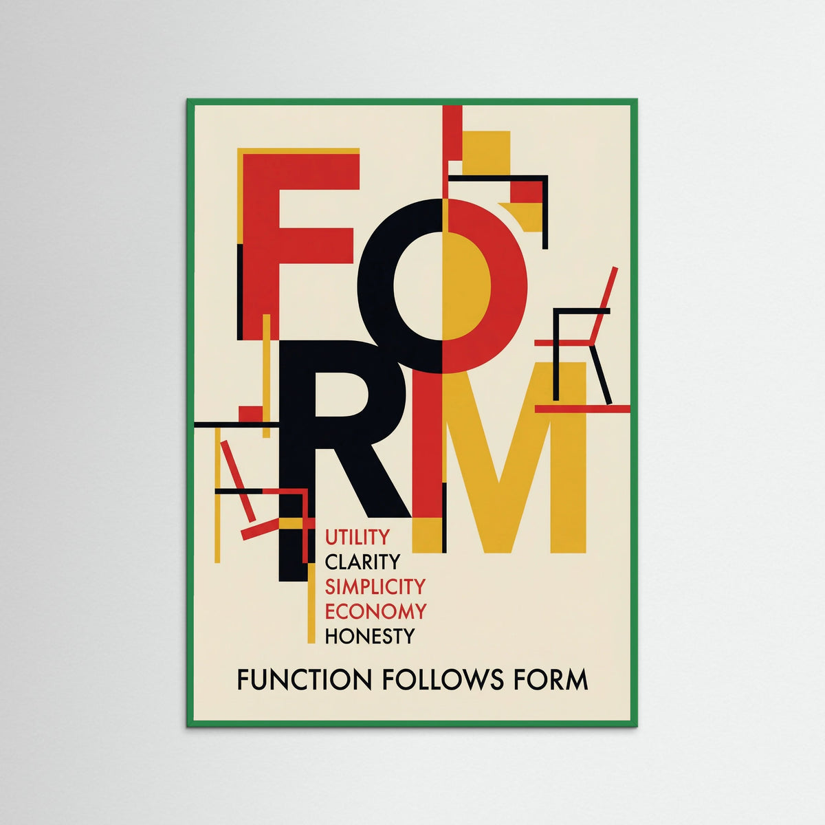 Green Wood Bauhaus Typography