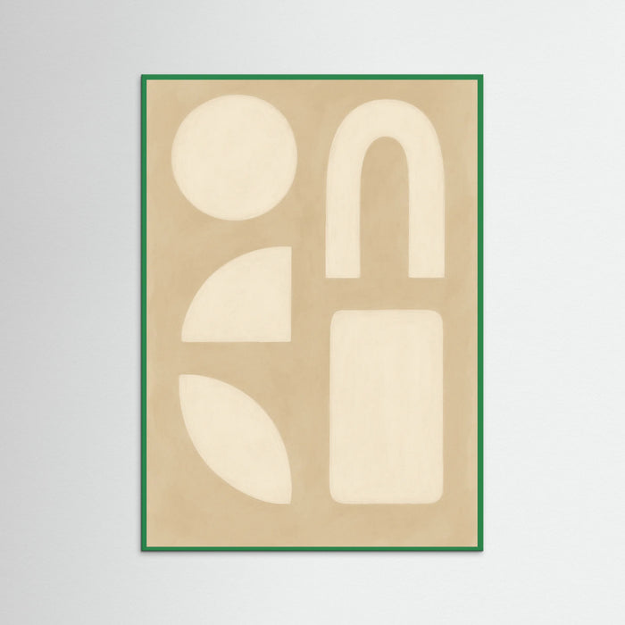 Green Wood Beige Swirls