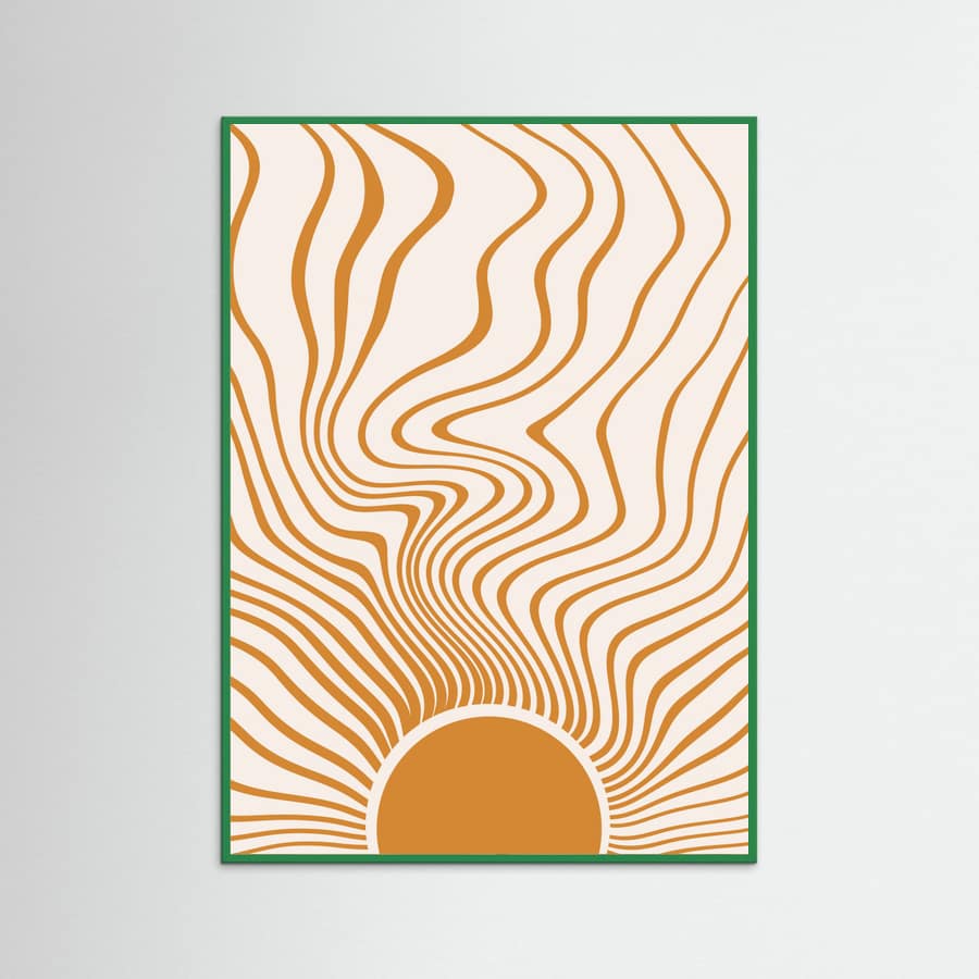 Green Wood Bended Light Poster