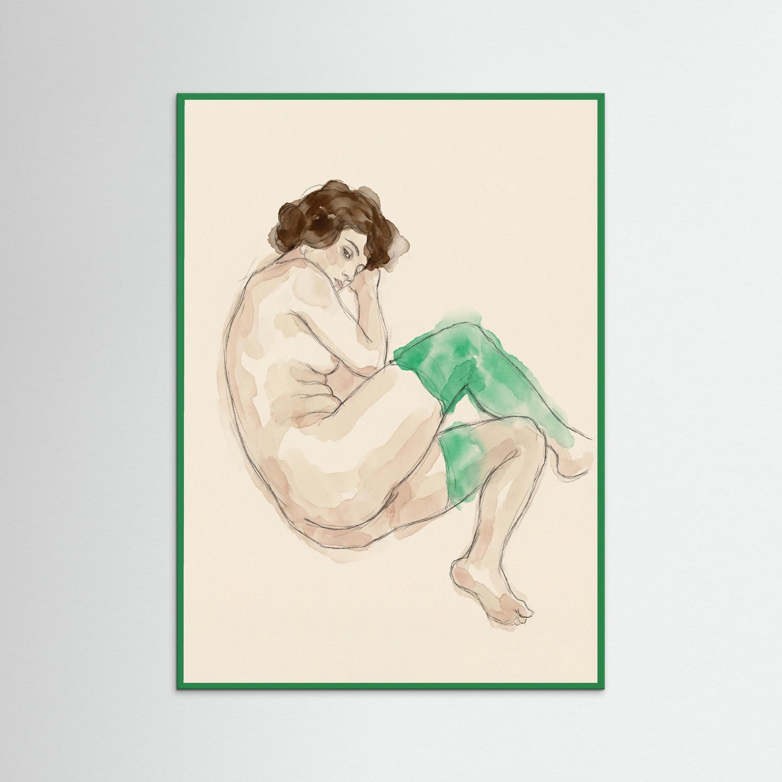 Green Wood Bending Nude Study