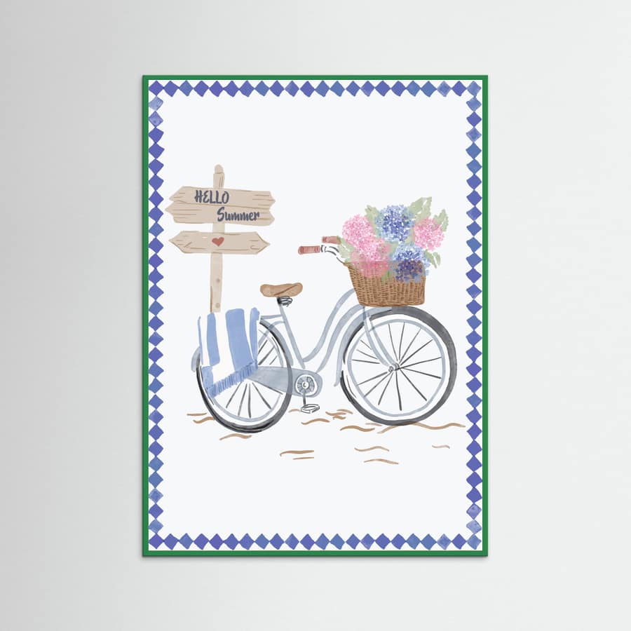 Bicycle at beach Poster – poster och konsttryck