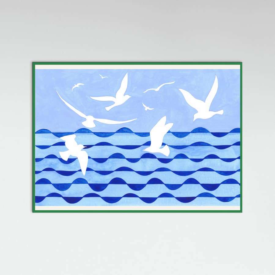 Poster Birds Over the Sea Clean Scan – poster e stampa artistica