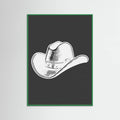 Black Cowboy Hat Poster – plakat og kunsttryk