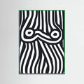 Plakat Black and White Striped Nude – plakat i druk artystyczny