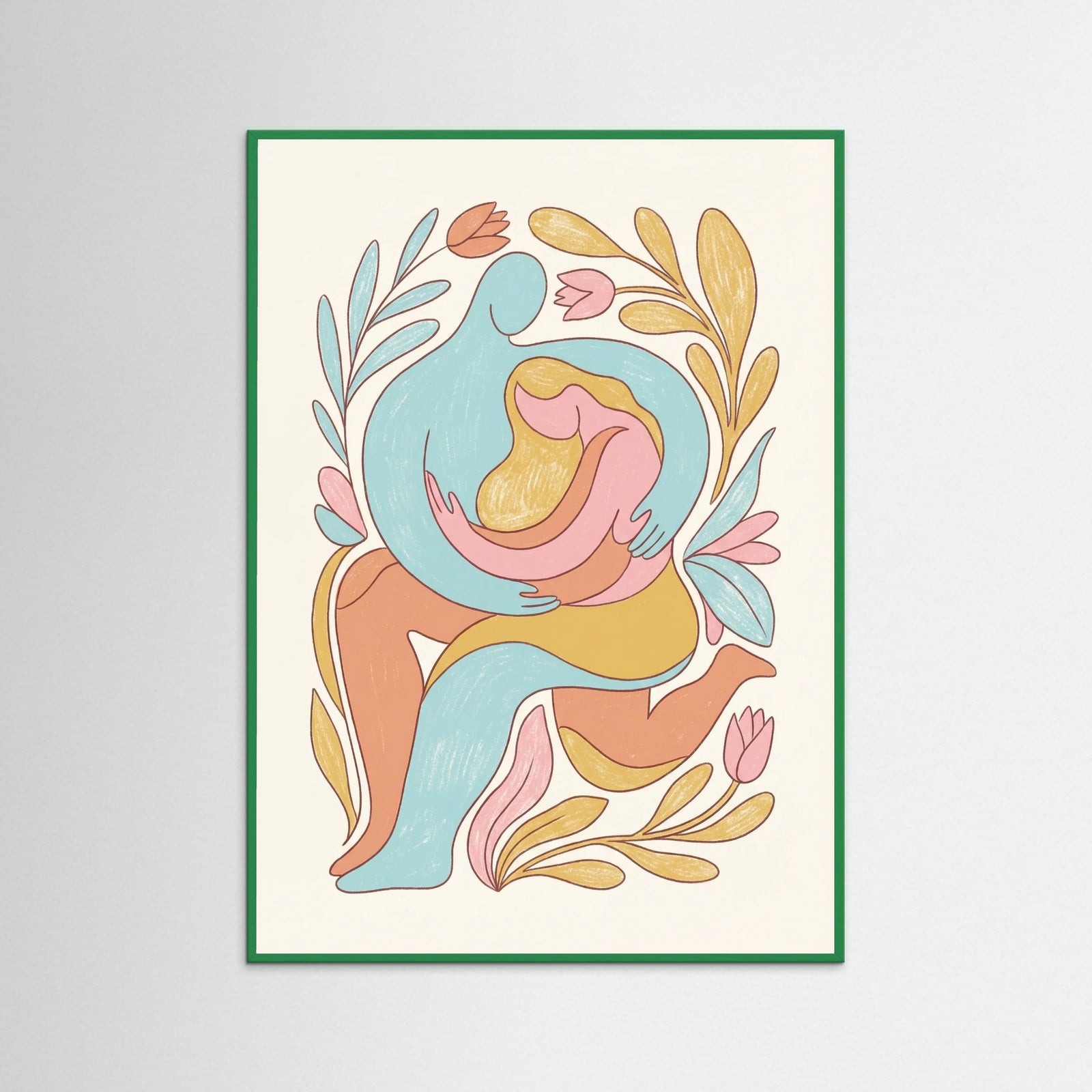 Green Wood Bloom Faces