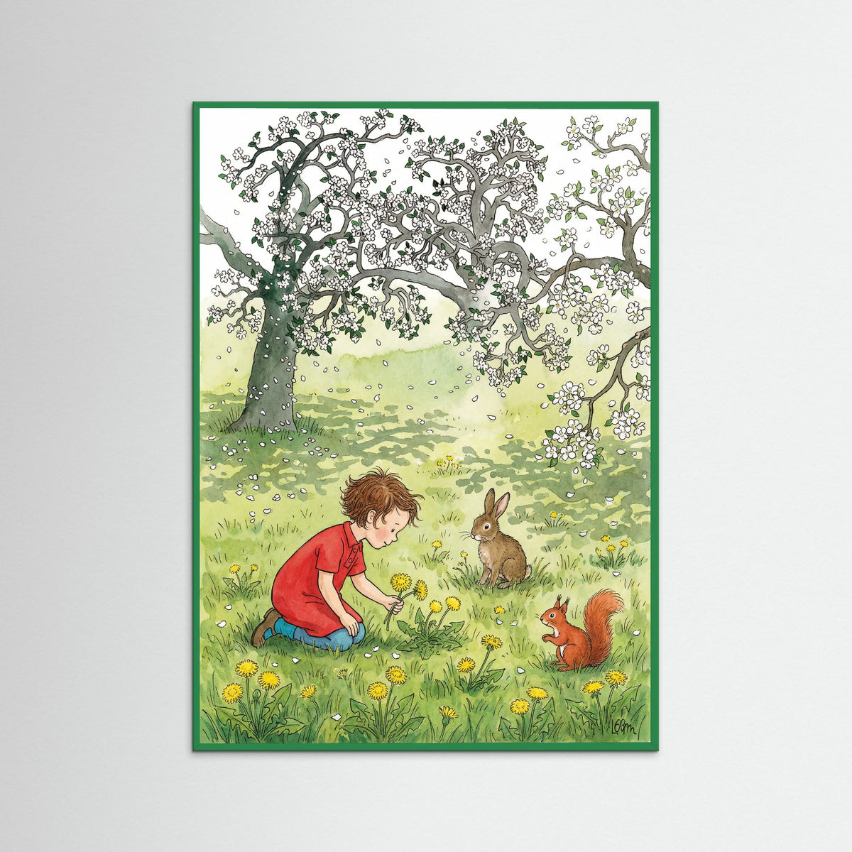 Green Wood Blossom Swing