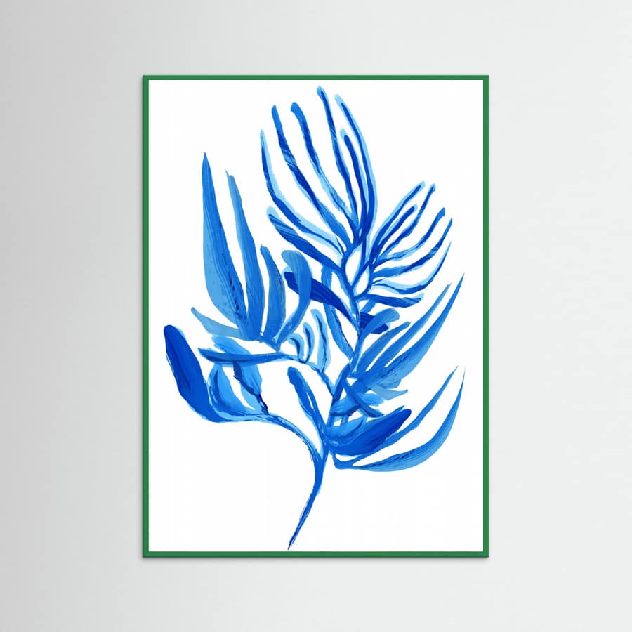 Blue Aquatic Plant Poster 6 – poster and art print