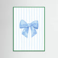 Póster Blue Bow On Stripes – póster e impresión artística