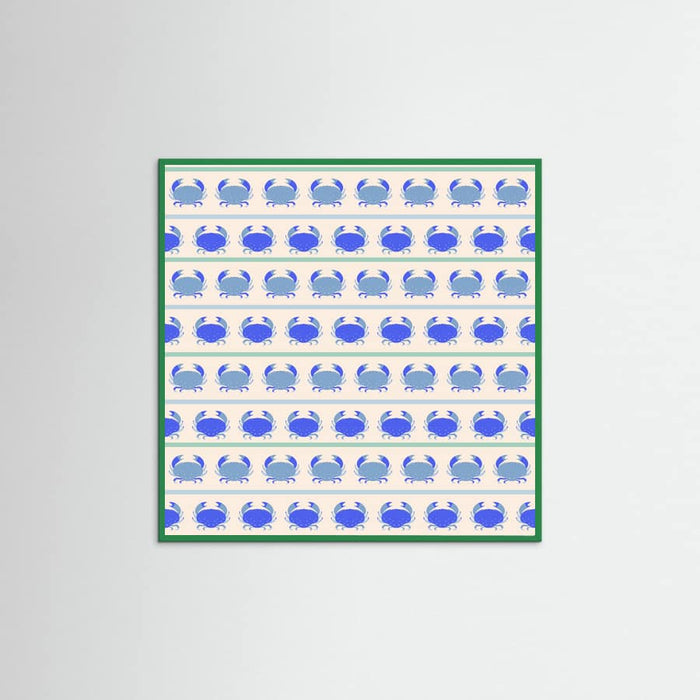 Poster Blue Crabs Nautical Pattern – poster e stampa artistica
