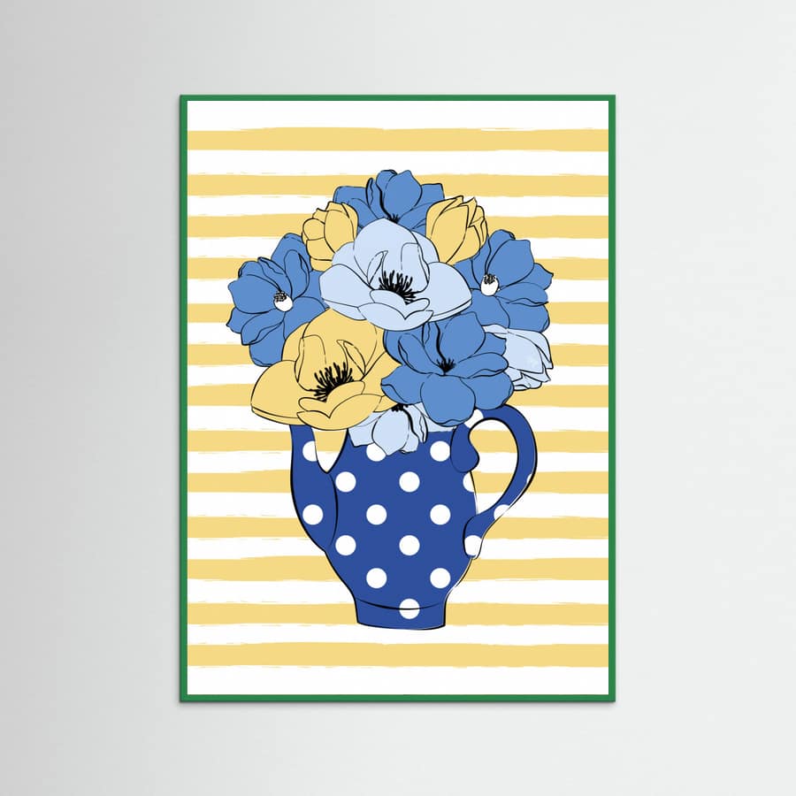 Blue Flowers Poster – poster och konsttryck