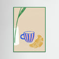 Green Wood Blue Moka Still Life