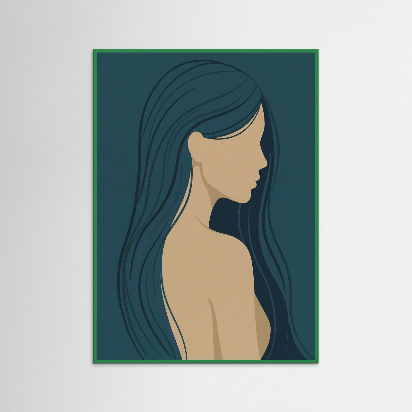 Green Wood Blue Silhouette