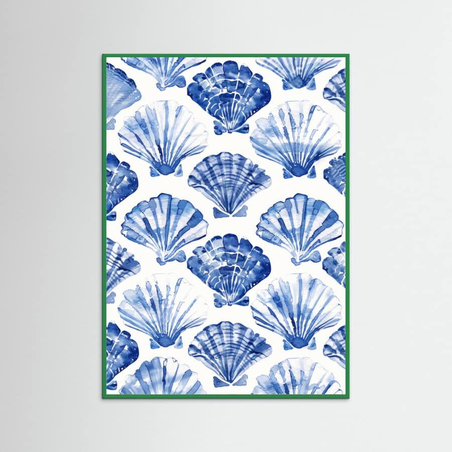 Blueshellpattern Poster – Poster und Kunstdruck