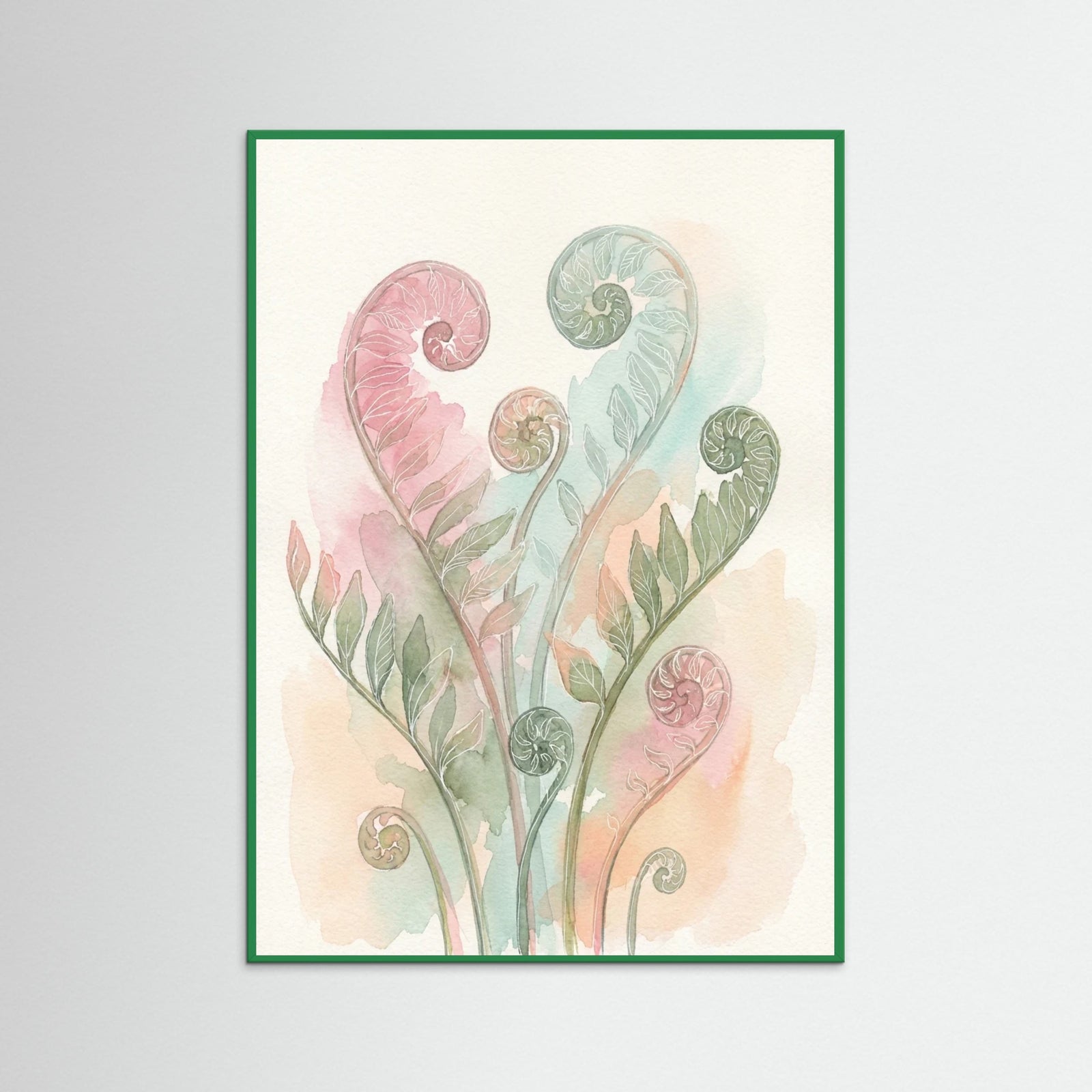 Green Wood Blushing Blooms