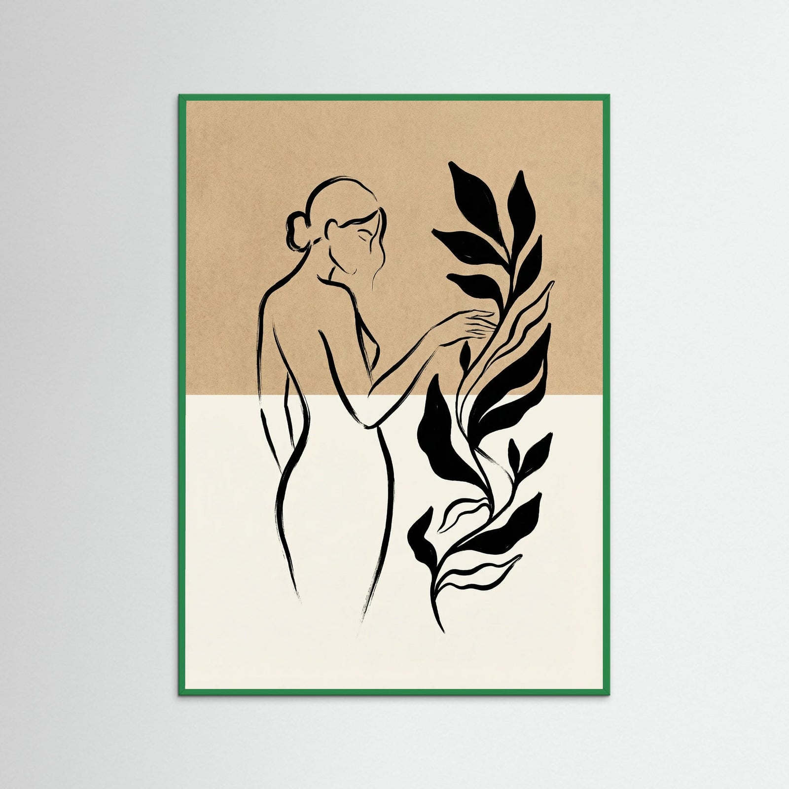 Green Wood Boho Leaf Embrace