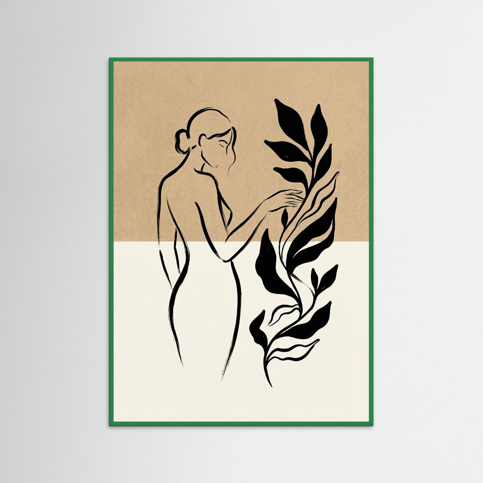 Green Wood Boho Leaf Embrace