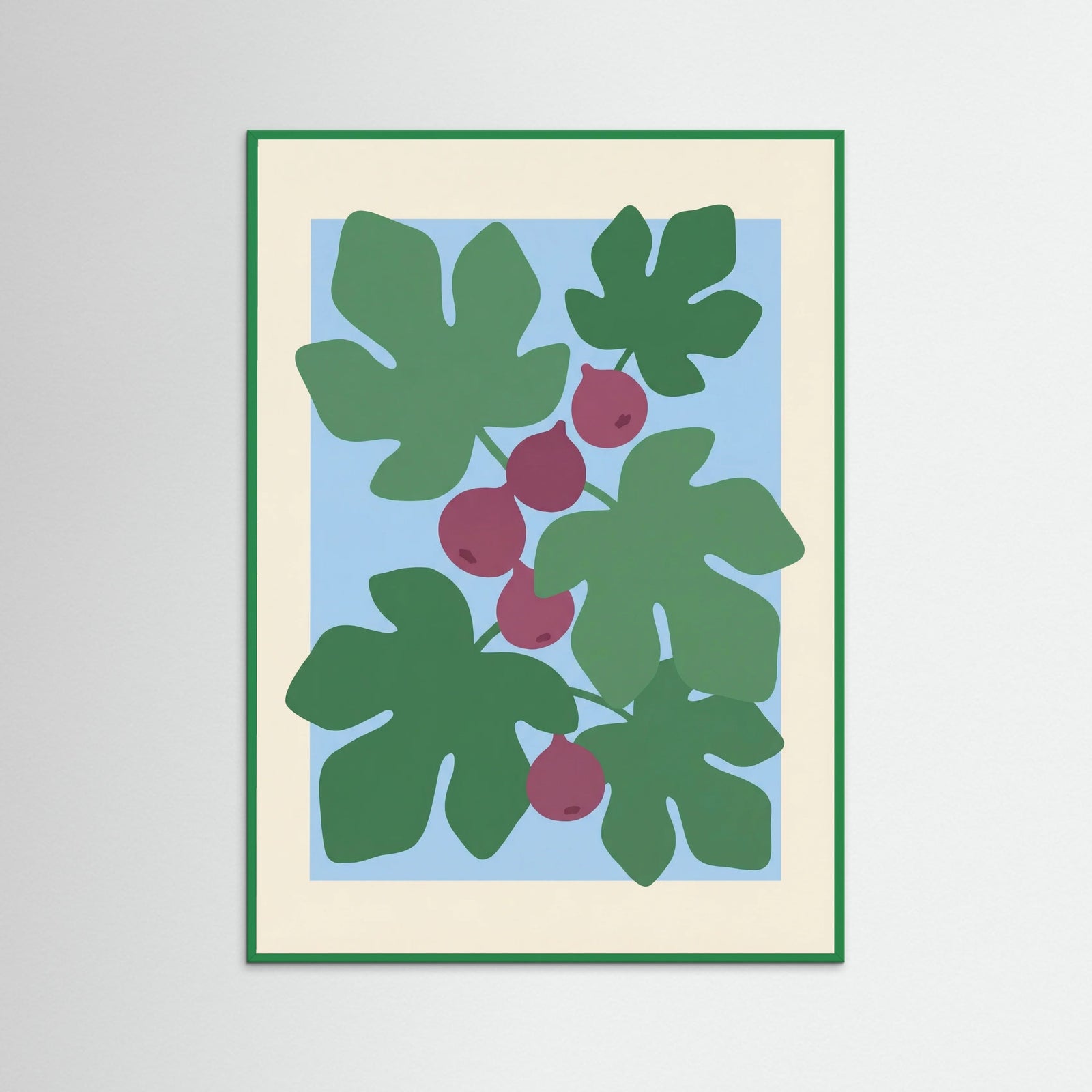 Green Wood Bold Poppies