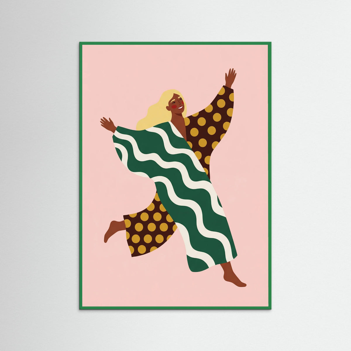 Green Wood Bold Stylized Figure