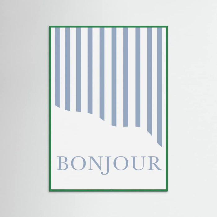 Póster Bonjour Stripes – póster e impresión artística