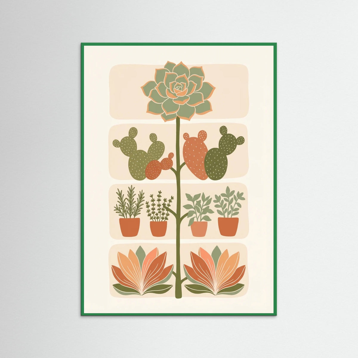 Green Wood Botanical Blocks