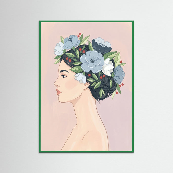 Green Wood Botanical Figure